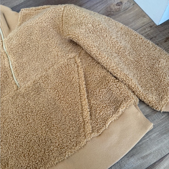 JoyLab Sherpa Jacket/Pullover in Camel - Picture 3 of 14